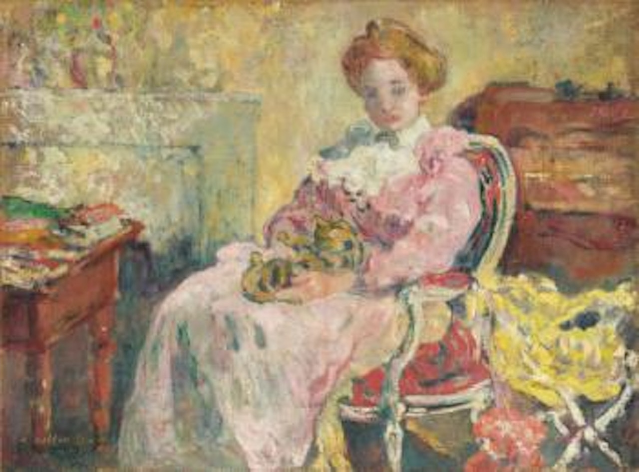 Femme Au Chat Sur Les Genoux by Louis Valtat