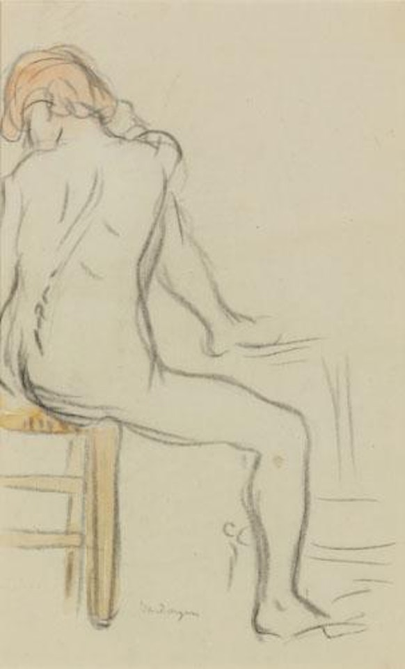 Modèle Assis De Dos by Kees van Dongen