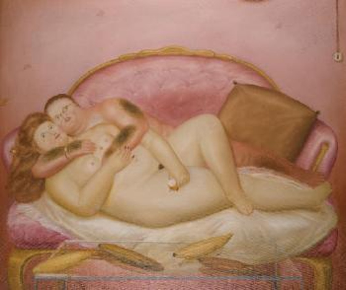 Lovers On a French Sofa by Fernando Botero