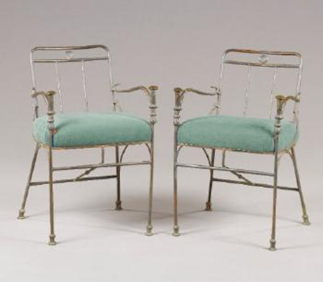 Fauteuils Aux Pommeaux De Canne: a Pair by Diego Giacometti