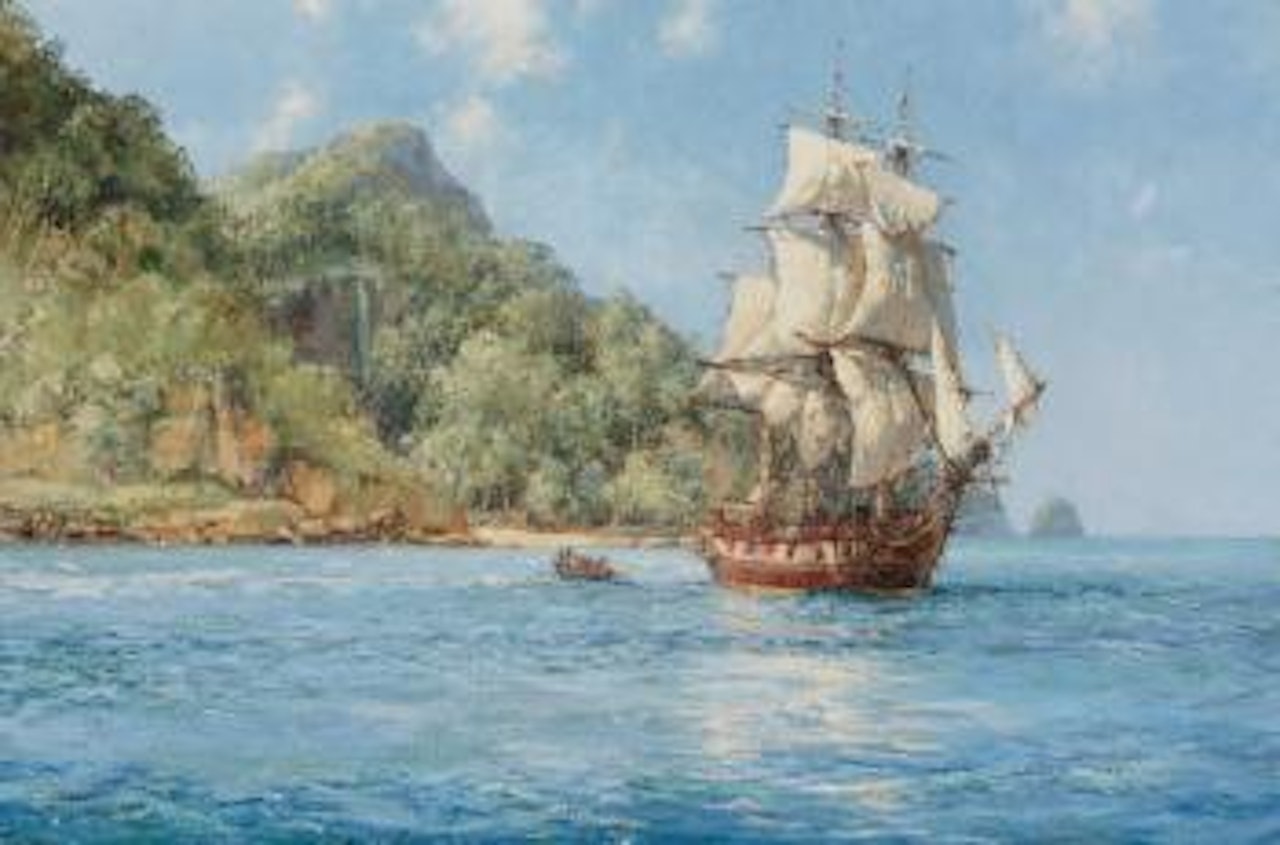 Treasure Island (Cocos) by Montague Dawson
