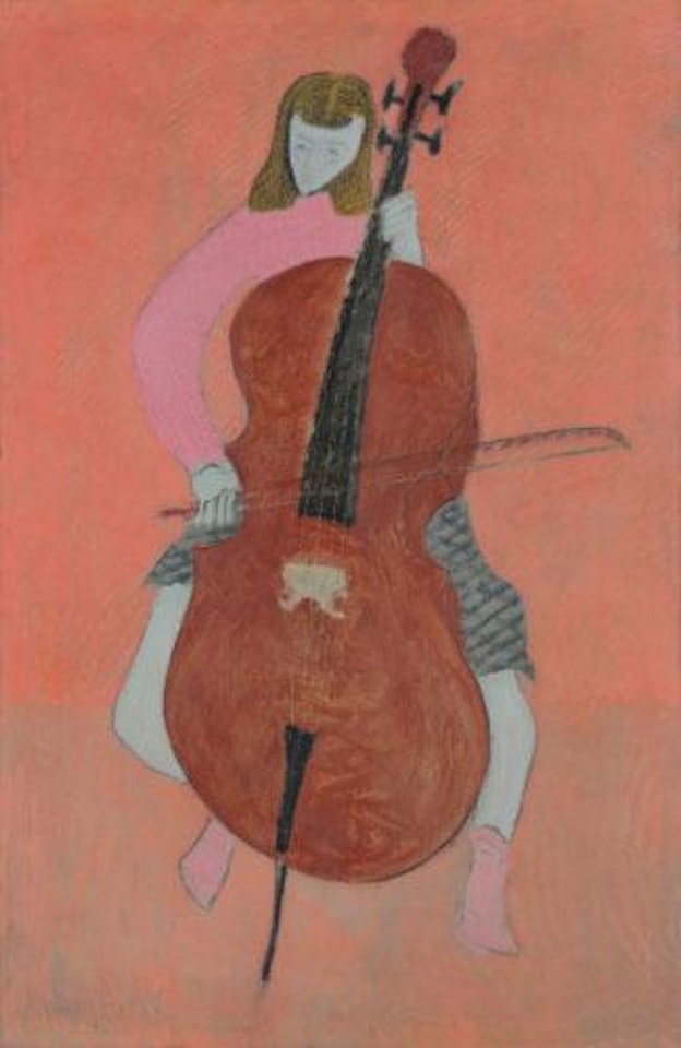 March Playing The Cello by Milton Avery
