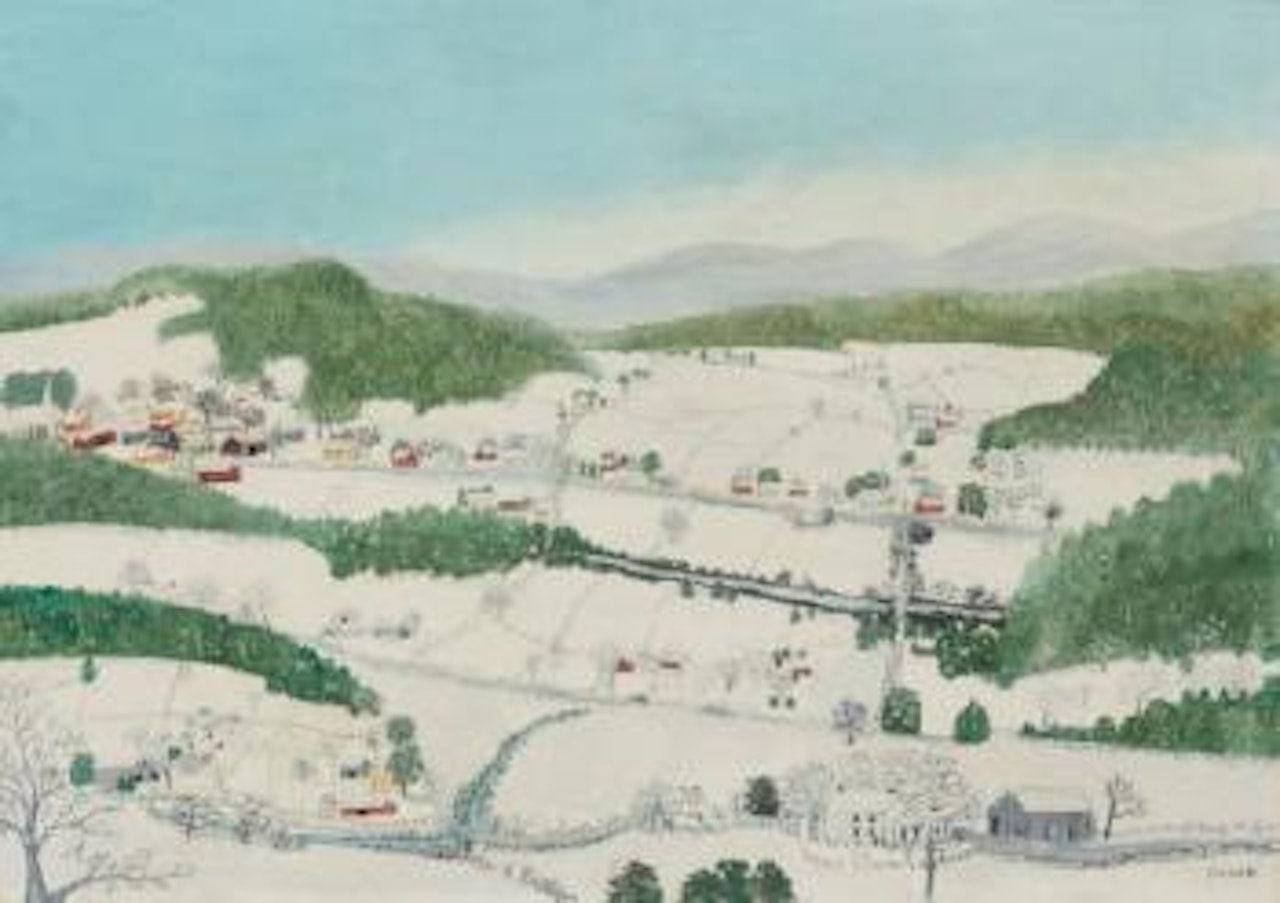 Cambridge Valley In Winter by Grandma Moses