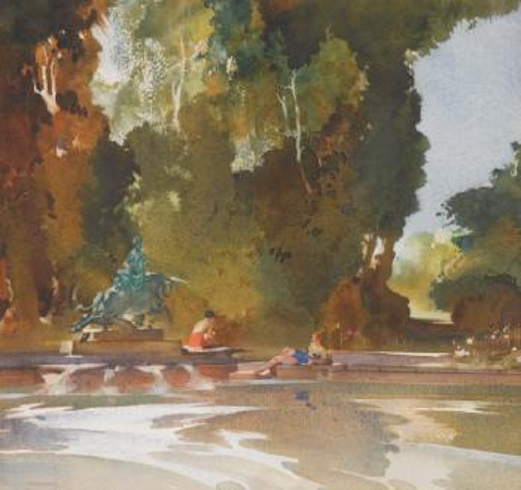 Two Models By a Fountain by William Russell Flint