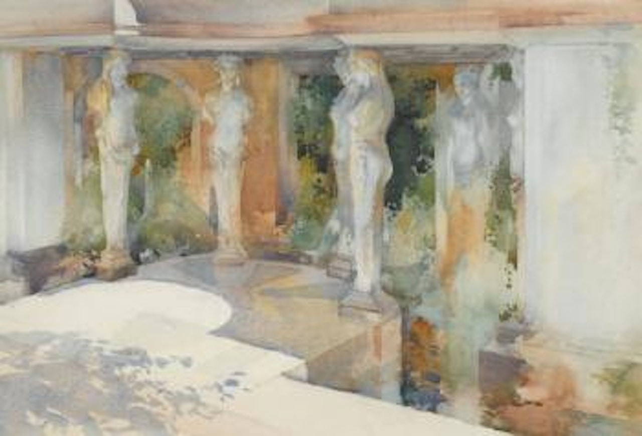 The Temple Of Diane, Nimes; Goddesses Of Gracious Shade by William Russell Flint