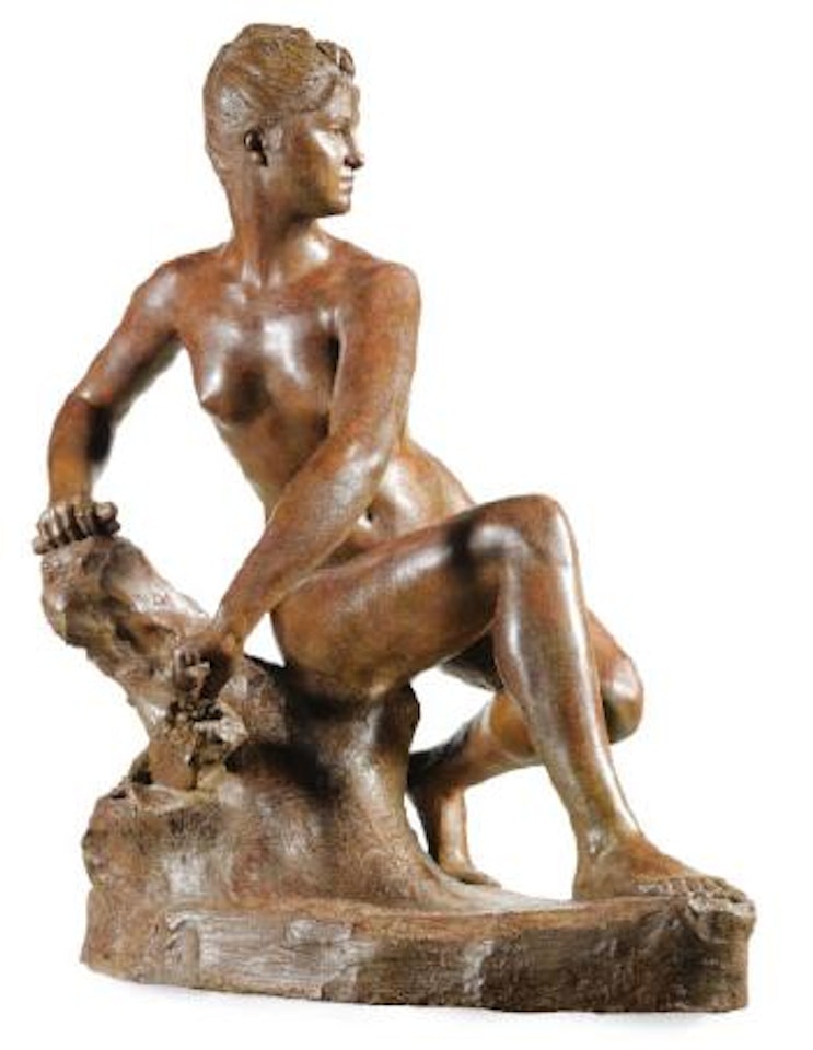 Original Plaster Model For Diane Surprise by Alfred Boucher
