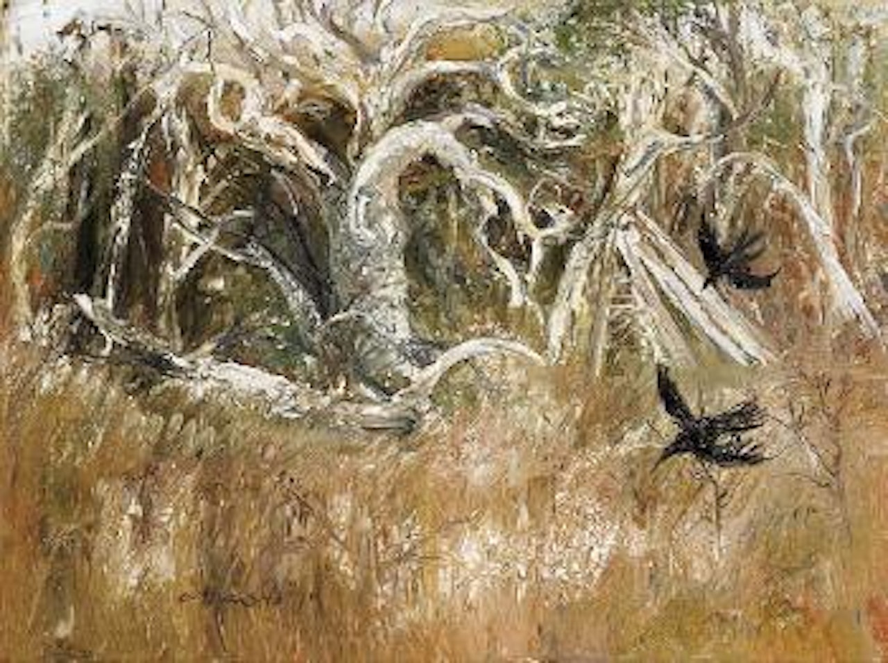 Landscape with birds by Arthur Merric Bloomfield Boyd