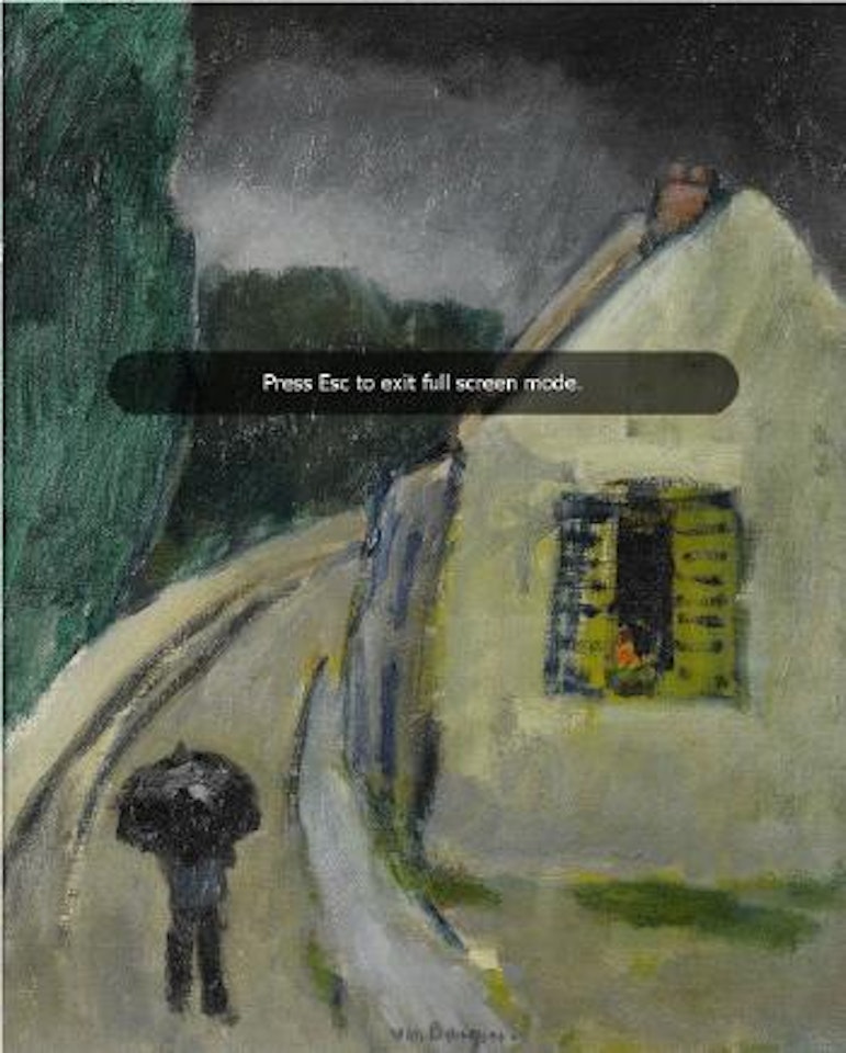 Rue de village sous la pluie by Kees van Dongen