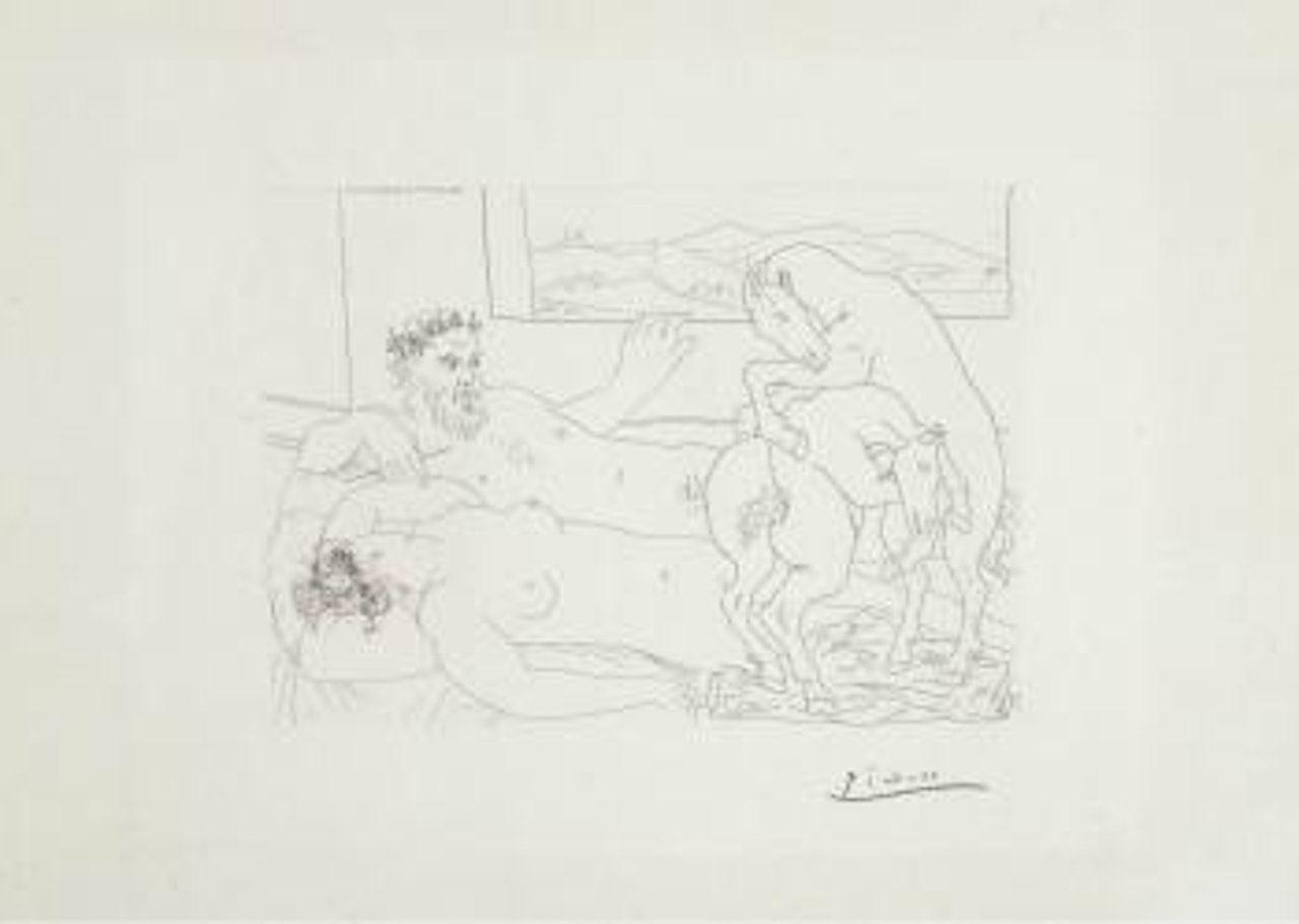 Le repos du sculpteur, III by Pablo Picasso