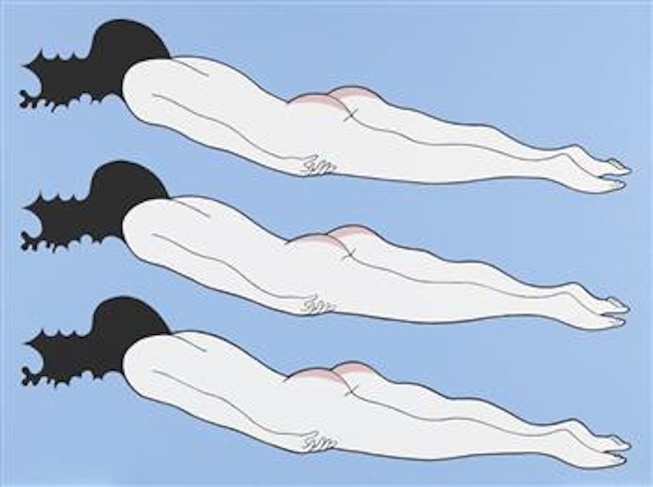 3 Sunbathers by John Wesley