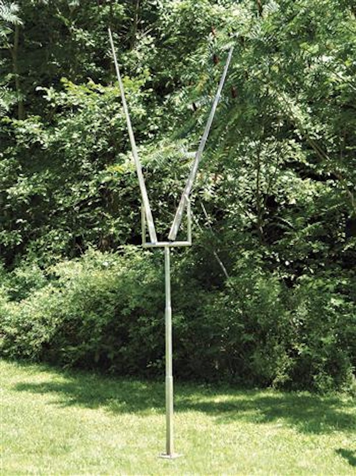 Two Lines Up Excentric Gyratory III by George Rickey