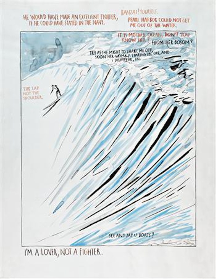 Untitled (I'm a Lover, not a Fighter) by Raymond Pettibon