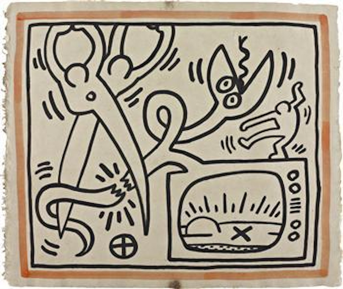 Untitled (Scissors) by Keith Haring