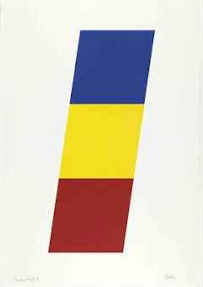 Blue/Yellow/Red, from Series of Ten Lithographs (Axsom 61) by Ellsworth Kelly