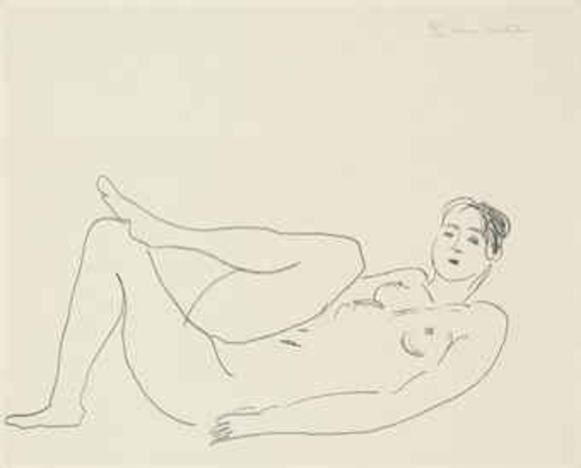 Nu couché, Jambe repliée - Étude de Jambes (D. 461) by Henri Matisse