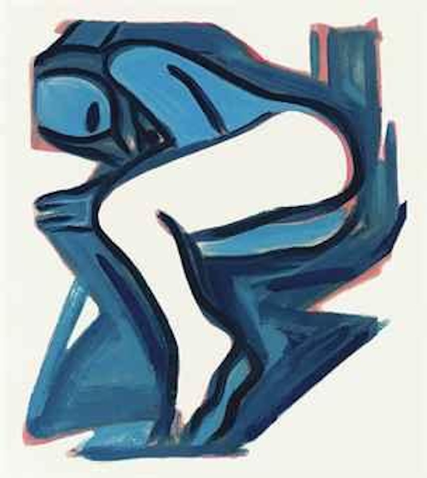 Blue nude # 3 by Tom Wesselmann