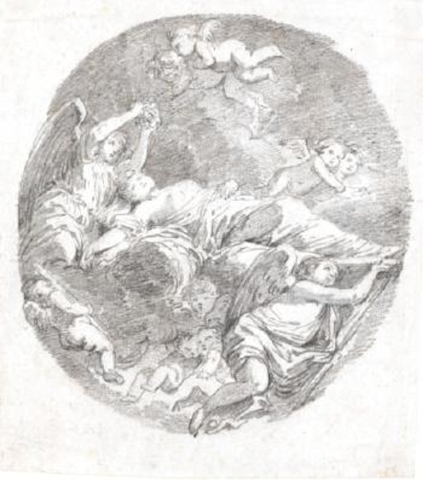 A Copy, In Reverse, After Mattia Preti's St. Catherine Transported To Heaven by Jean-Honoré Fragonard