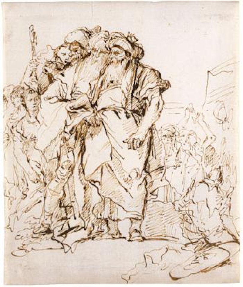 A Group Of Oriental Magicians And Other Figures by Giovanni Battista Tiepolo