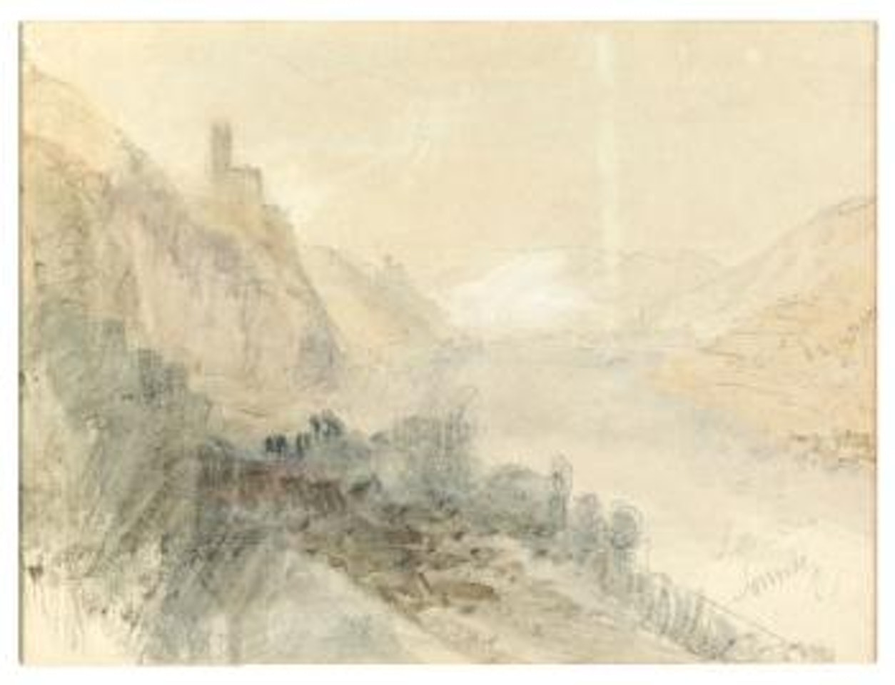 Recto: Burg Sooneck On The Rhine, Germany; Verso: Burg Nollig On The Rhine, Germany by Joseph Mallord William Turner