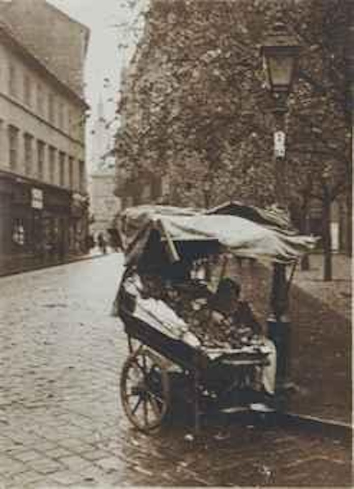 Untitled (Cart and lamp post) by André Kertész