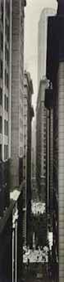 View of Exchange Place from Broadway, New York by Berenice Abbott