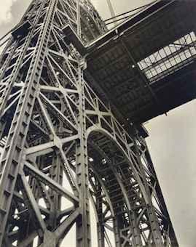 George Washington Bridge, Riverside Drive at 178th Street, Manhattan, January 17 by Berenice Abbott