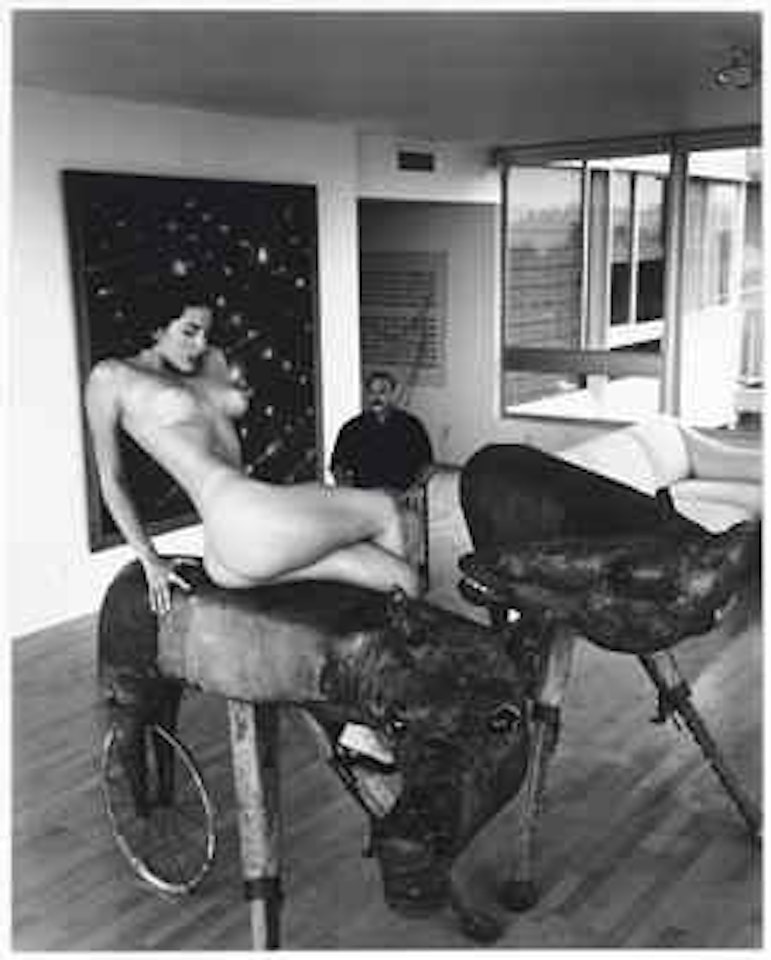 Domestic Nude VI and Art Dealer, Pacific Palisades, CA by Helmut Newton