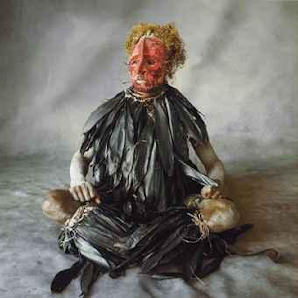 Sitting Man with Pink Face (B), New Guinea by Irving Penn