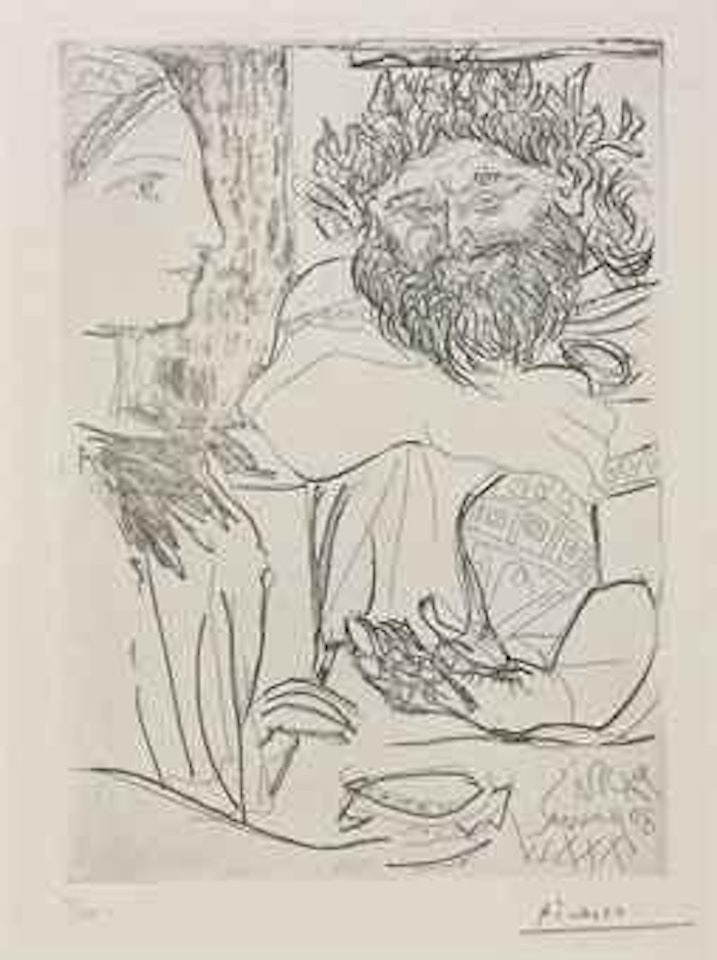 Bacchus et Femme de Profil (B. 274; Ba. 409) by Pablo Picasso