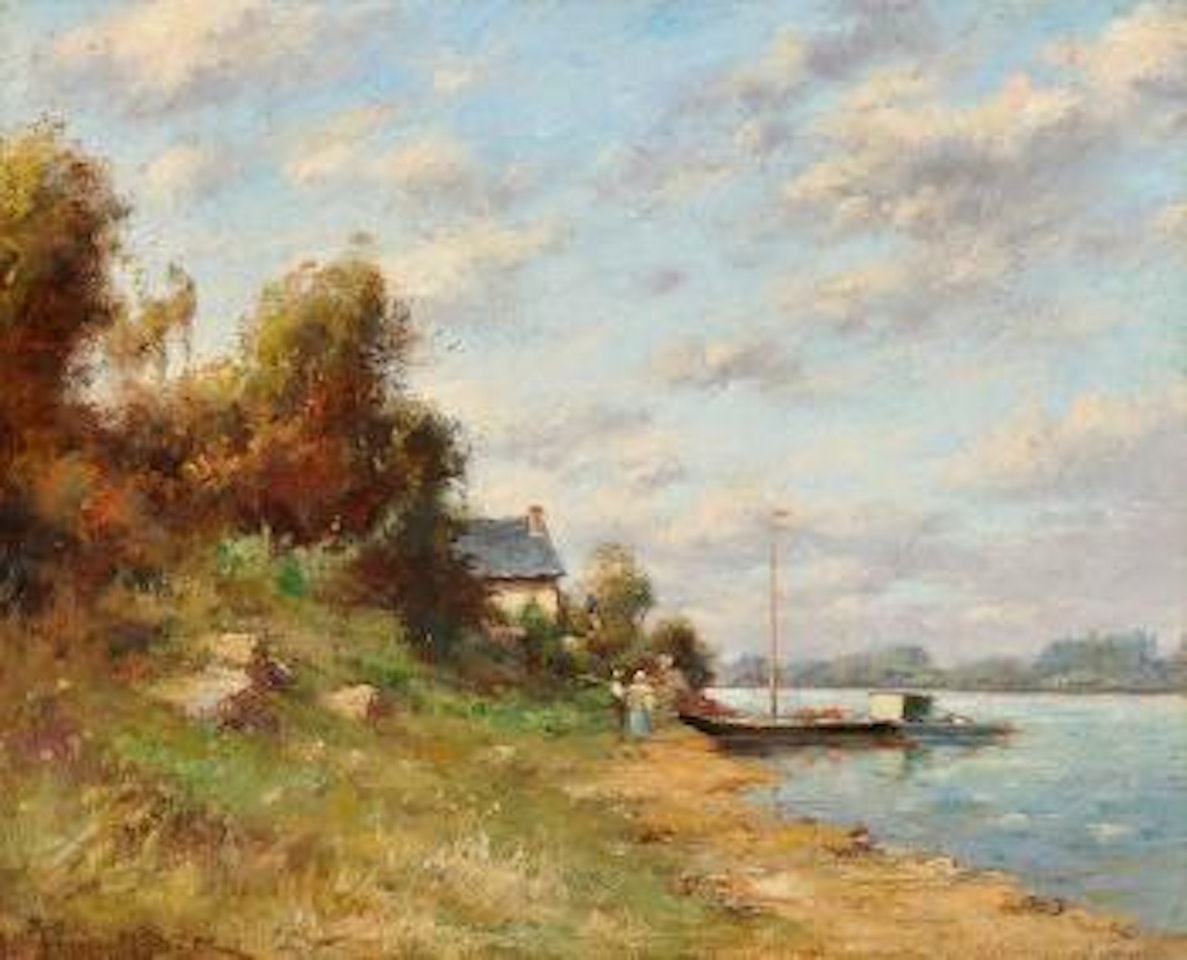 Les bords de la Loire près de Montsoreau by Paul Désiré Trouillebert