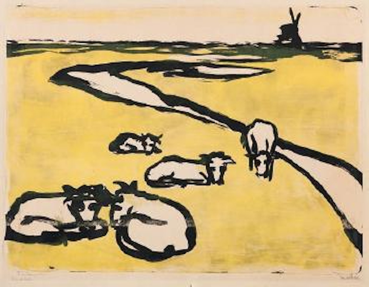 Ruhende Kühe by Emil Nolde