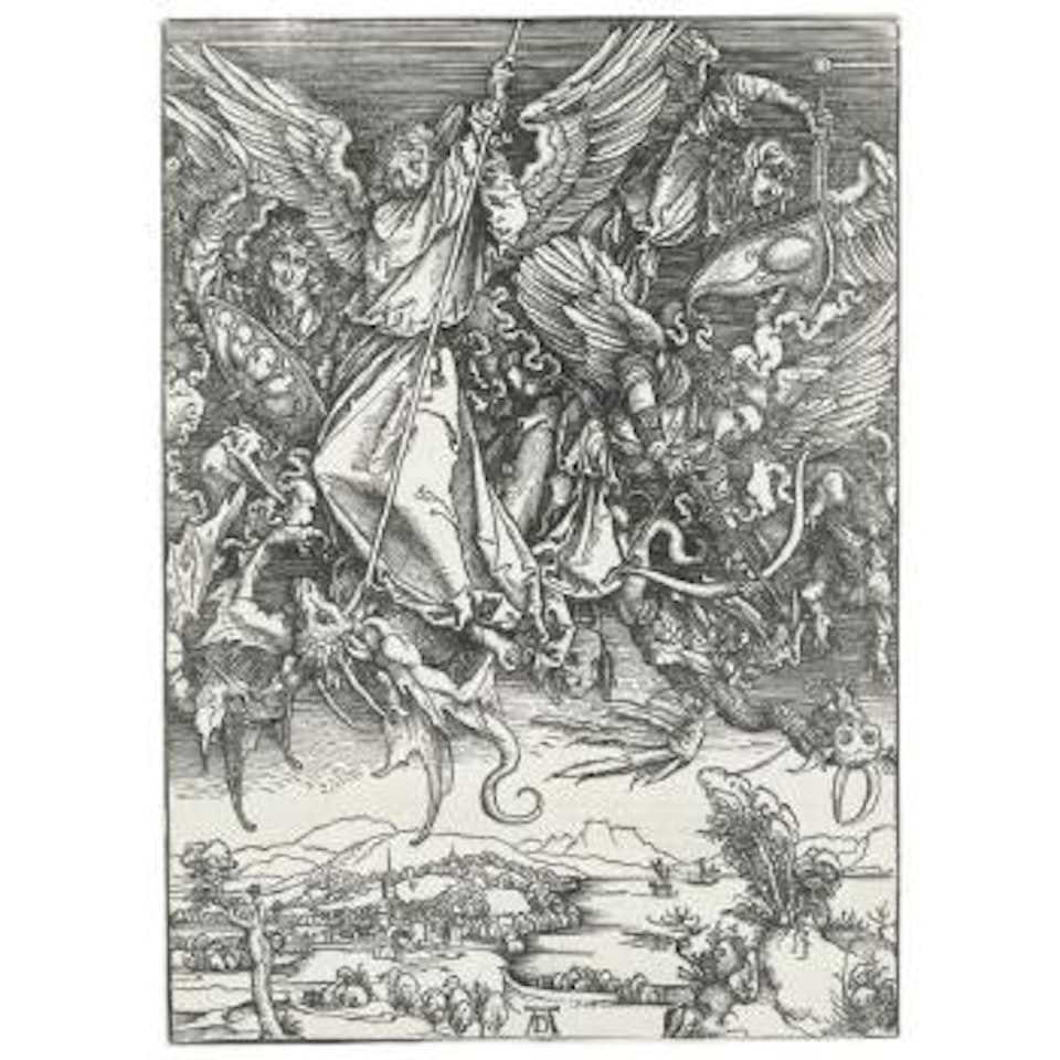 Saint Michael Fighting The Dragon (B. 72; M., Holl. 174) by Albrecht Dürer
