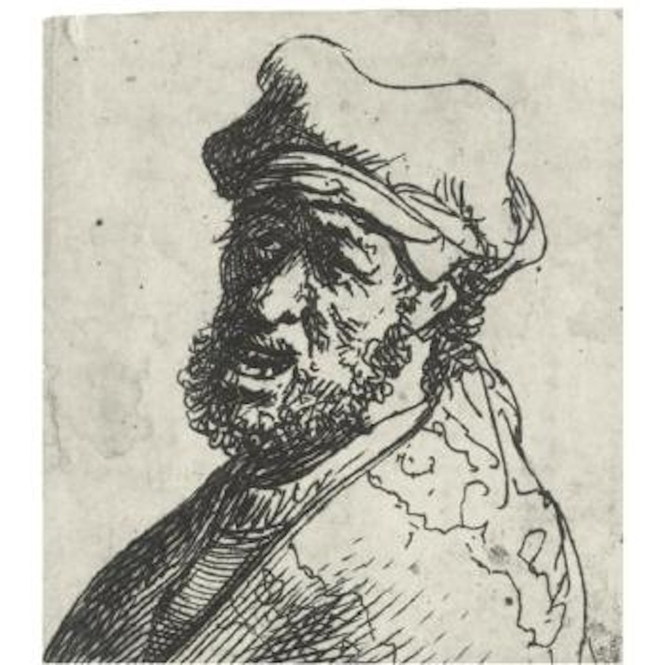 Man Crying Out, Three Quarters Left: Bust (B., Holl. 300; H. 41-E; Bb. 31-3-E) by Attributed to Rembrandt Harmensz van Rijn