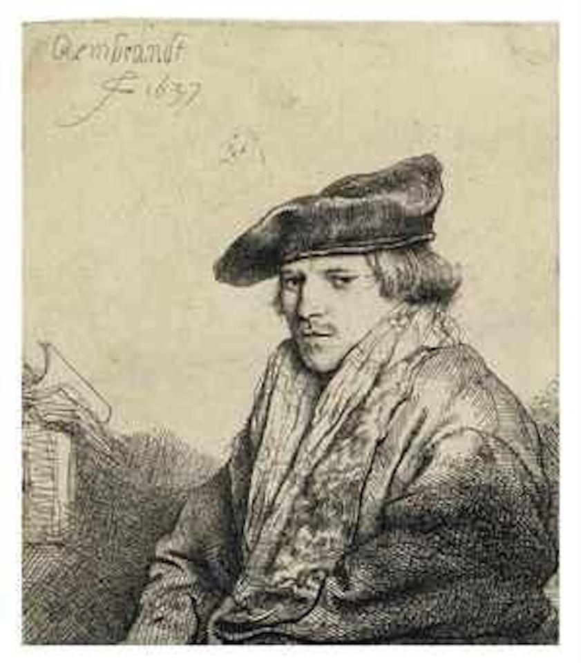A Young Man in a Velvet Cap (B., Holl. 268; H. 151) by Attributed to Rembrandt Harmensz van Rijn