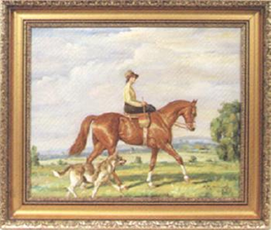 Woman on horseback by Alfred James Munnings
