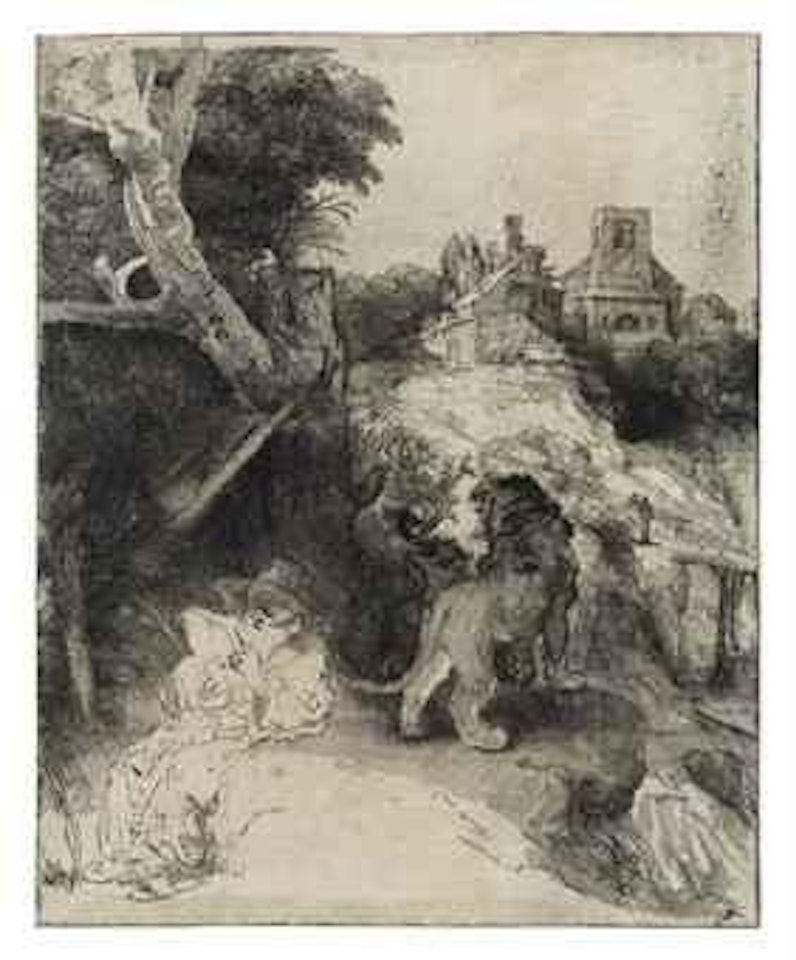 Saint Jerome reading in an Italianate Landscape (B., Holl. 104; H. 267) by Attributed to Rembrandt Harmensz van Rijn