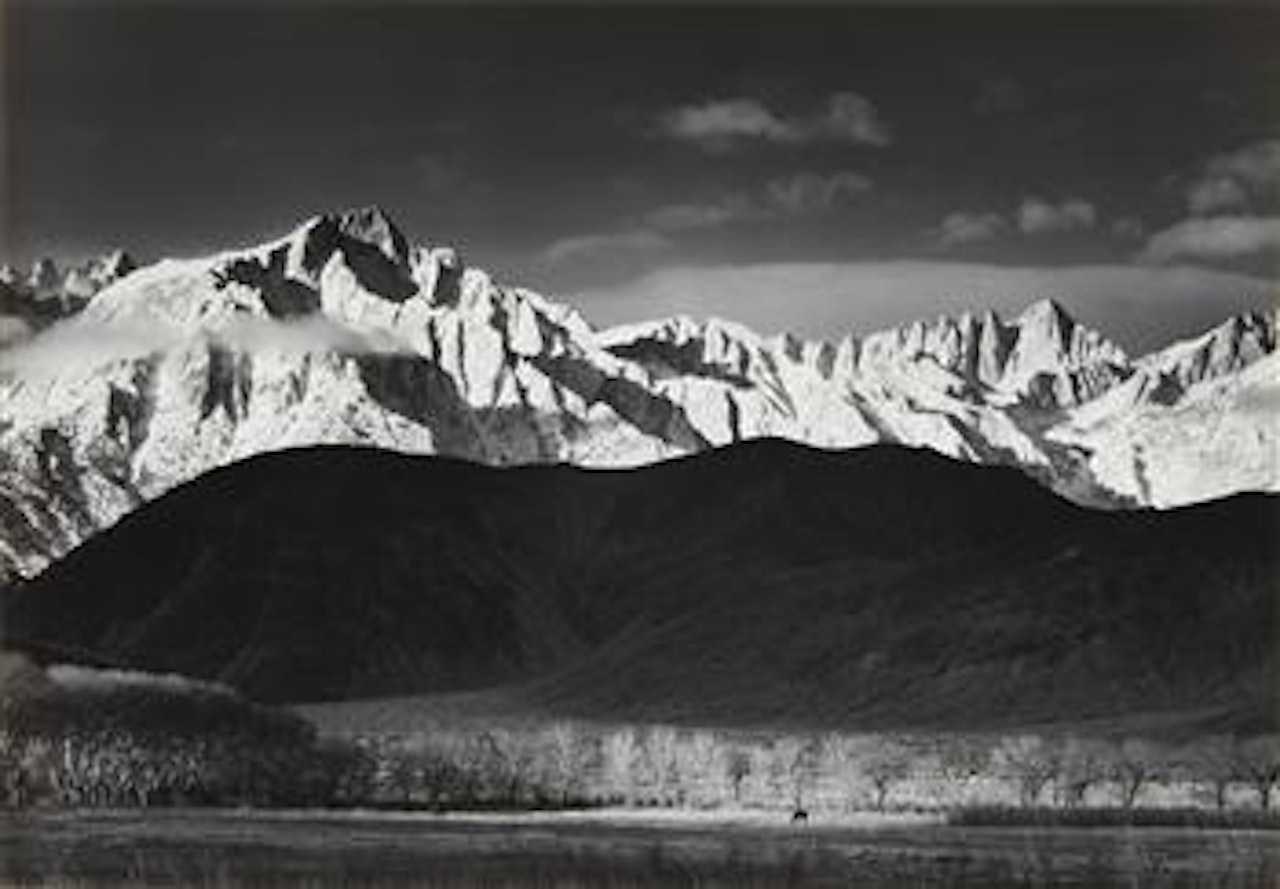 Winter Sunrise, the Sierra Nevada from Lone Pine, California by Ansel Adams