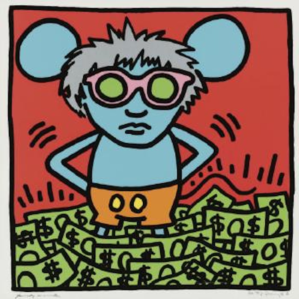 Andy Mouse by Keith Haring by Andy Warhol