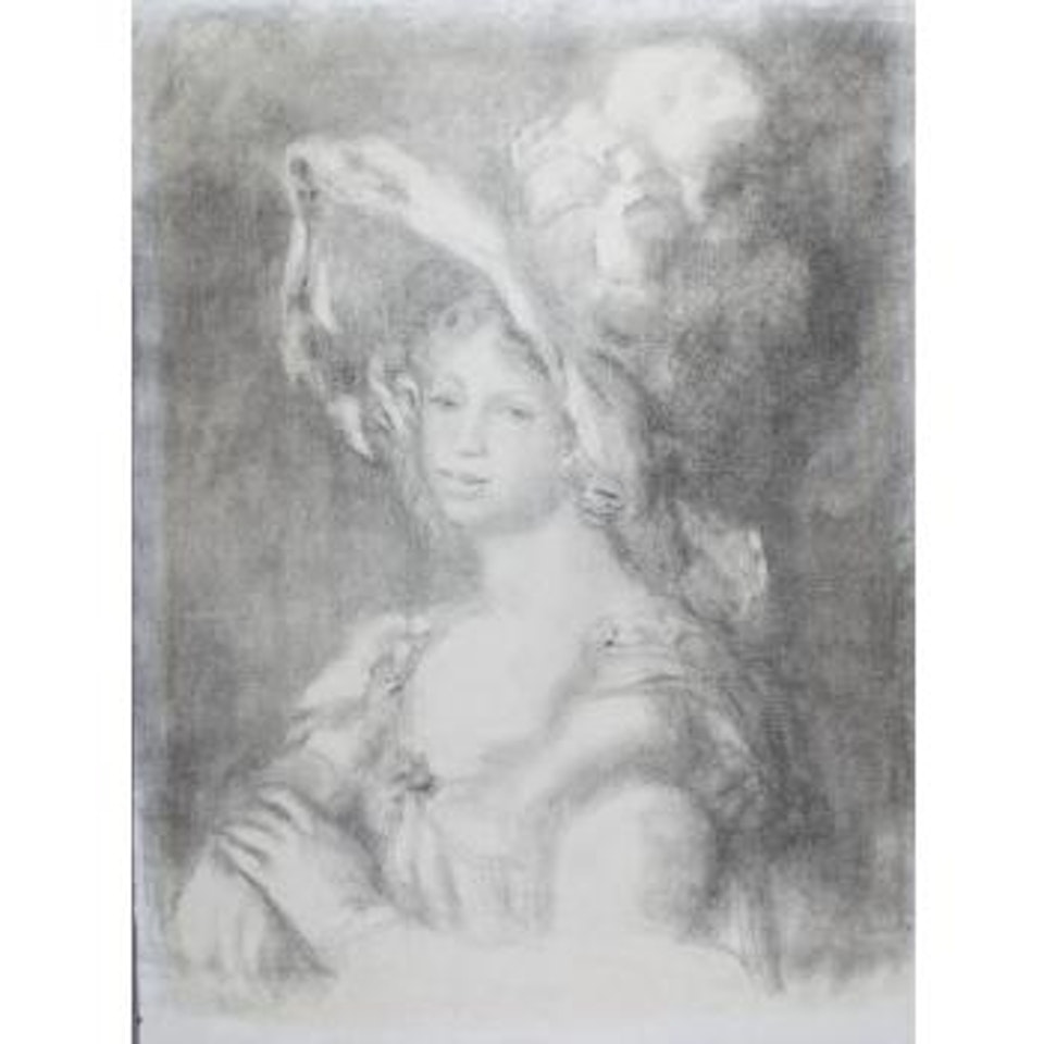 Jeune Femme En Buste (Mlle Diéterle) (Delteil; Stella 26) by Pierre-Auguste Renoir