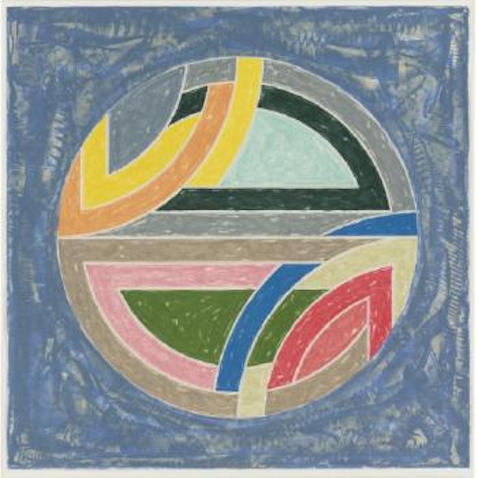 Sinjerli Variation Squared With Colored Ground Iia (A. 132) by Frank Stella