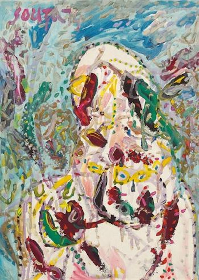 Untitled (Girl with pearl necklace) by Francis Newton Souza
