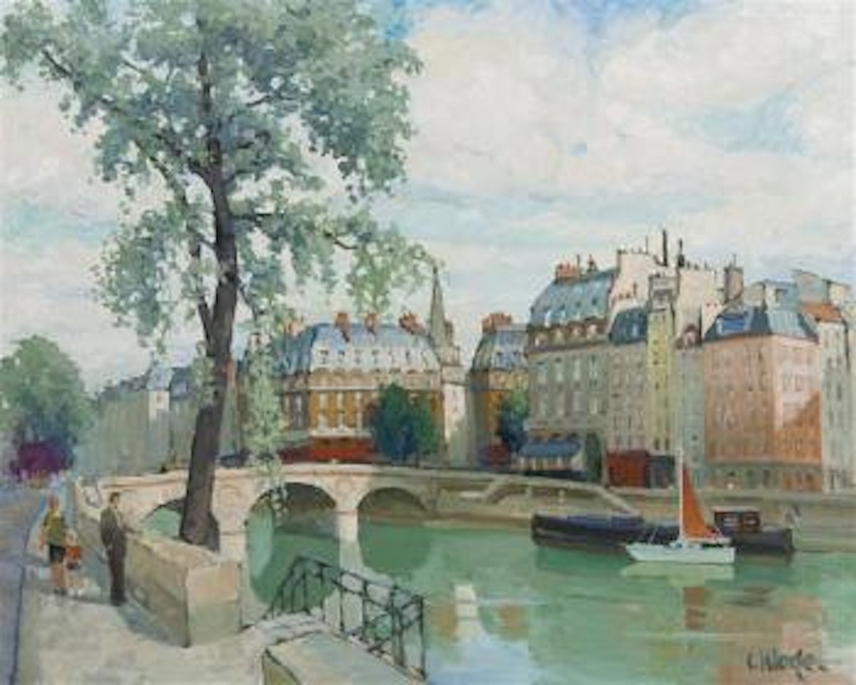 Parisian river view by Constantin Kluge