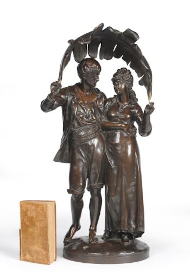 Paul and Virginia from the French novel The Indian cottage by Albert-Ernest Carrier-Belleuse