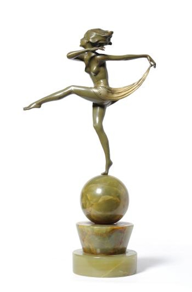 Semi-nude dancer by Josef Lorenzl