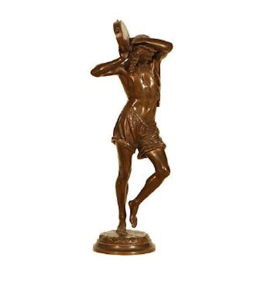 Figure of a bcchante with tambourine by Albert-Ernest Carrier-Belleuse