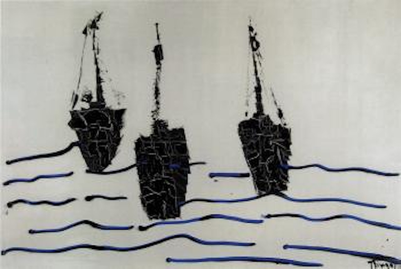 Trois bateaux by Thanos Tsingos