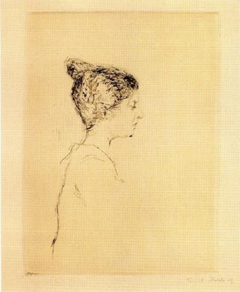 Frauenprofil (Ada Nolde) by Emil Nolde
