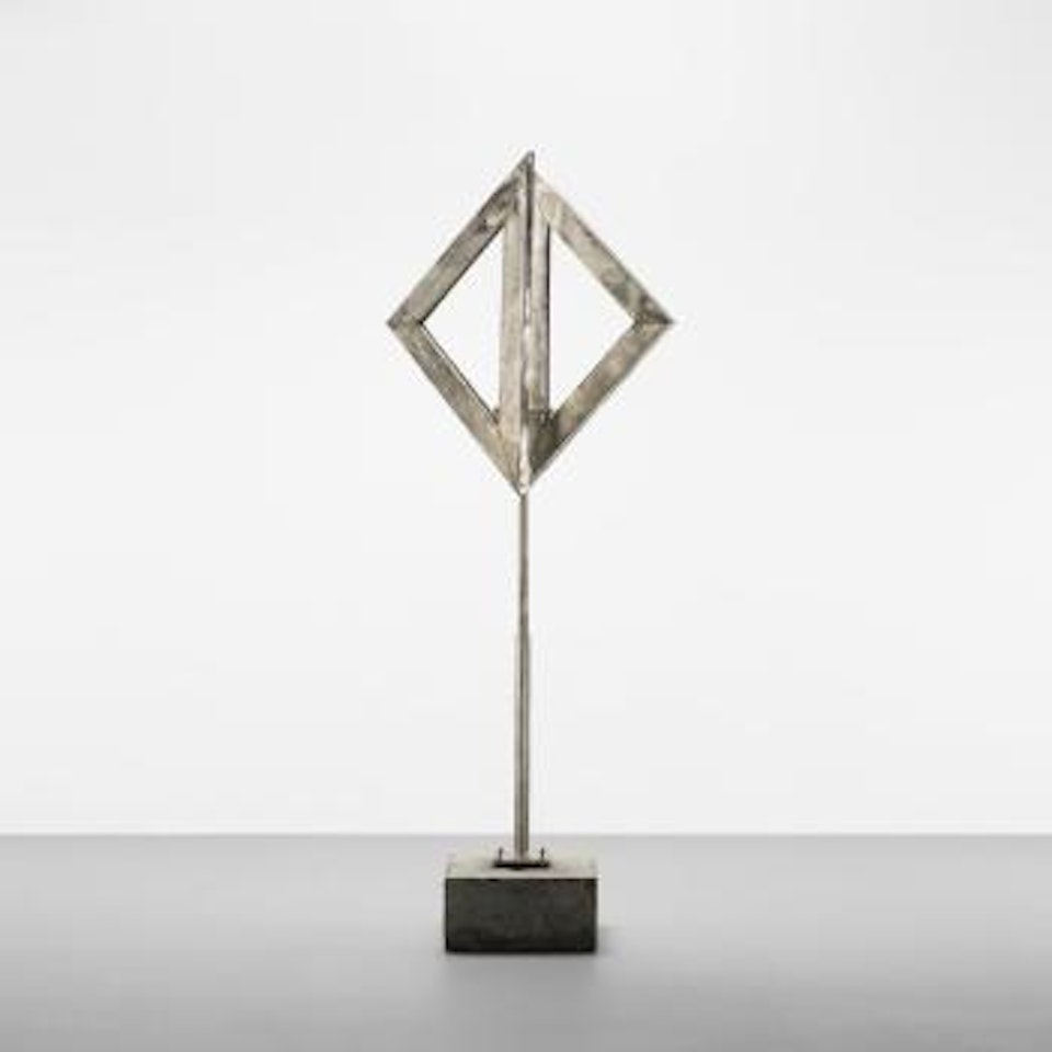 Two open triangles by George Rickey