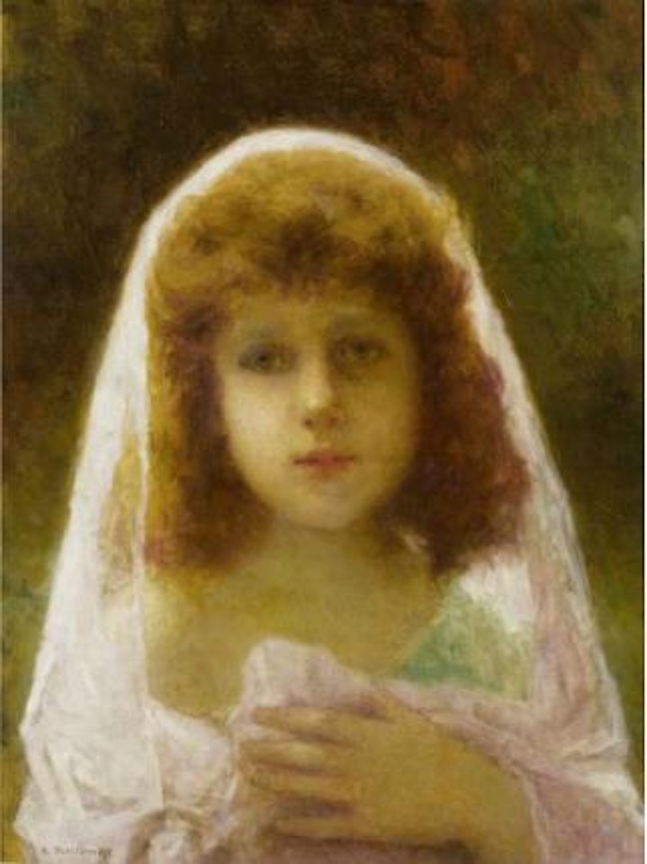 Portrait of a young girl by Alexei Harlamoff