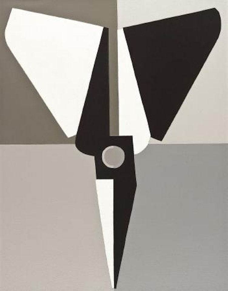 Black and white inverted scissors by Mao Xuhui